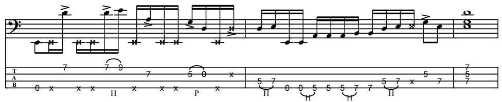 Tab譜 8 6秒ベース バズーカ の譜面はこちら スラップベース練習web講座 ベーシスト淳ちゃんねる公式サイト